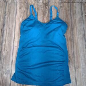 Caramel Cantina‎ Womens Nursing Breastfeeding Comfort Tank XL Green Snap Straps